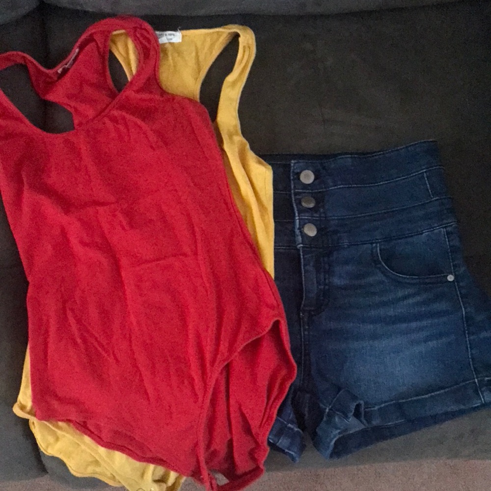 Muscle Tank Bodysuit & Short Bundle!